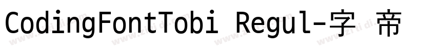CodingFontTobi Regul字体转换